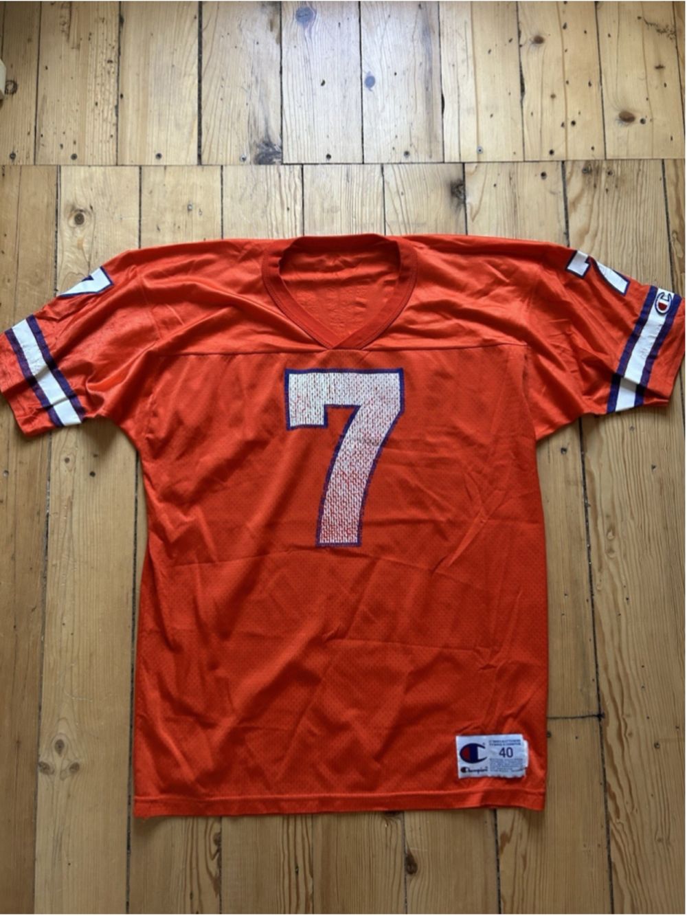 Vintage Denver Broncos Jersey John Elway 40 Medium Champion Orange Football NFL